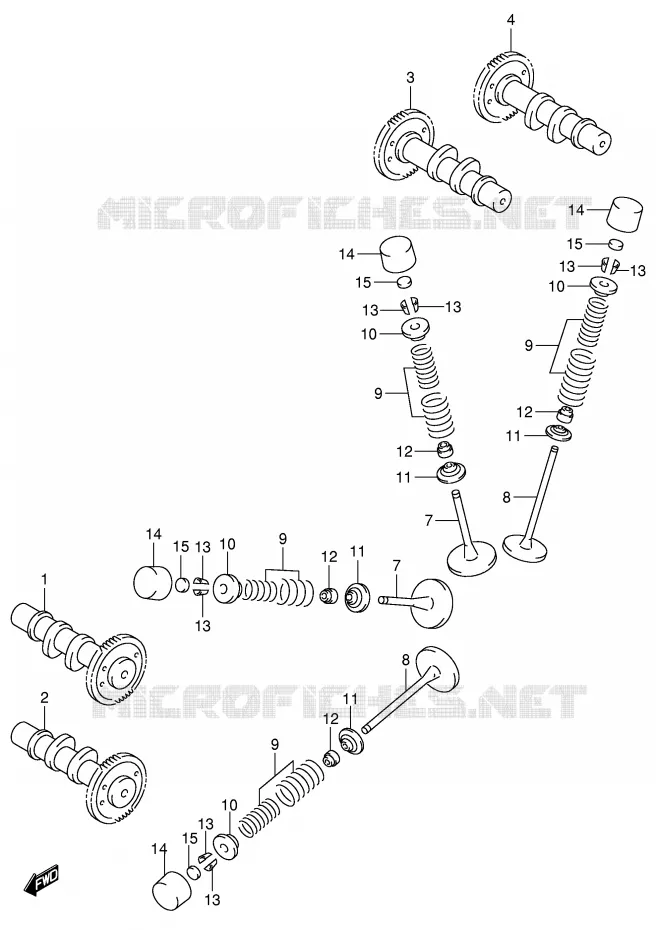 ARBRE A CAMES - SOUPAPES Suzuki MOTO 650 SV 2000  SV650UY(E2)