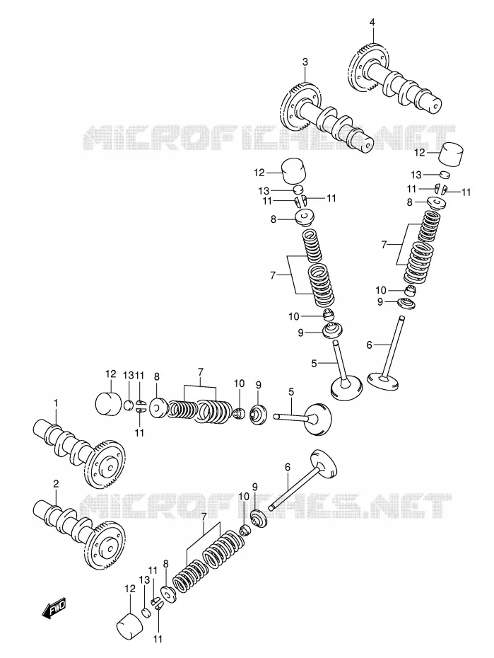 ARBRE A CAMES - SOUPAPES Suzuki MOTO 650 SV-S 2007  SV650SK7(E2)
