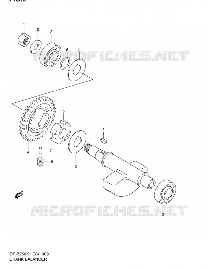 BALANCIER Suzuki MOTO 250 DR-Z 2002  DR-Z250K2(E24)