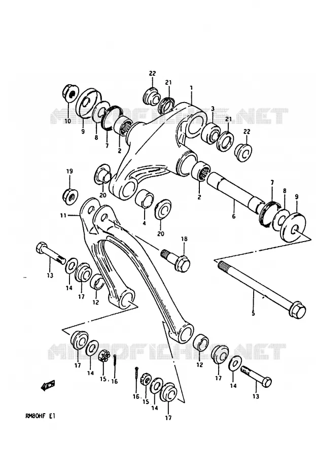 BIELLETTE D'AMORTISSEUR Suzuki MOTO 80 RM 1985  RM80HF