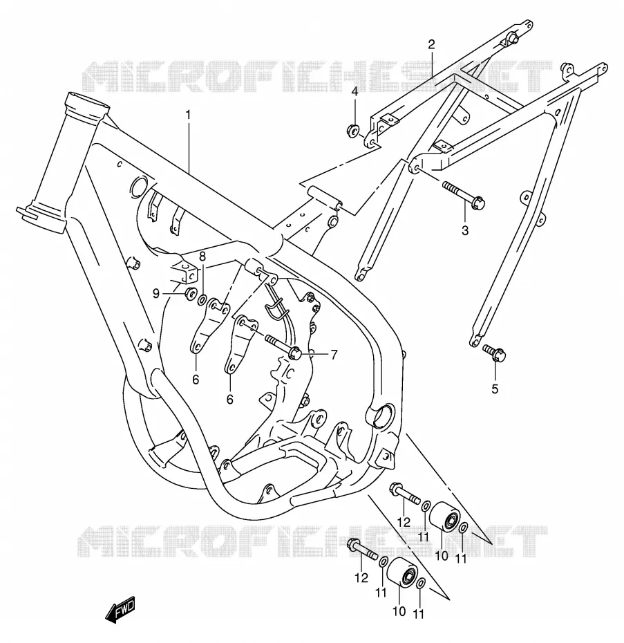 CADRE Suzuki MOTO 125 RM 2005  RM125K5