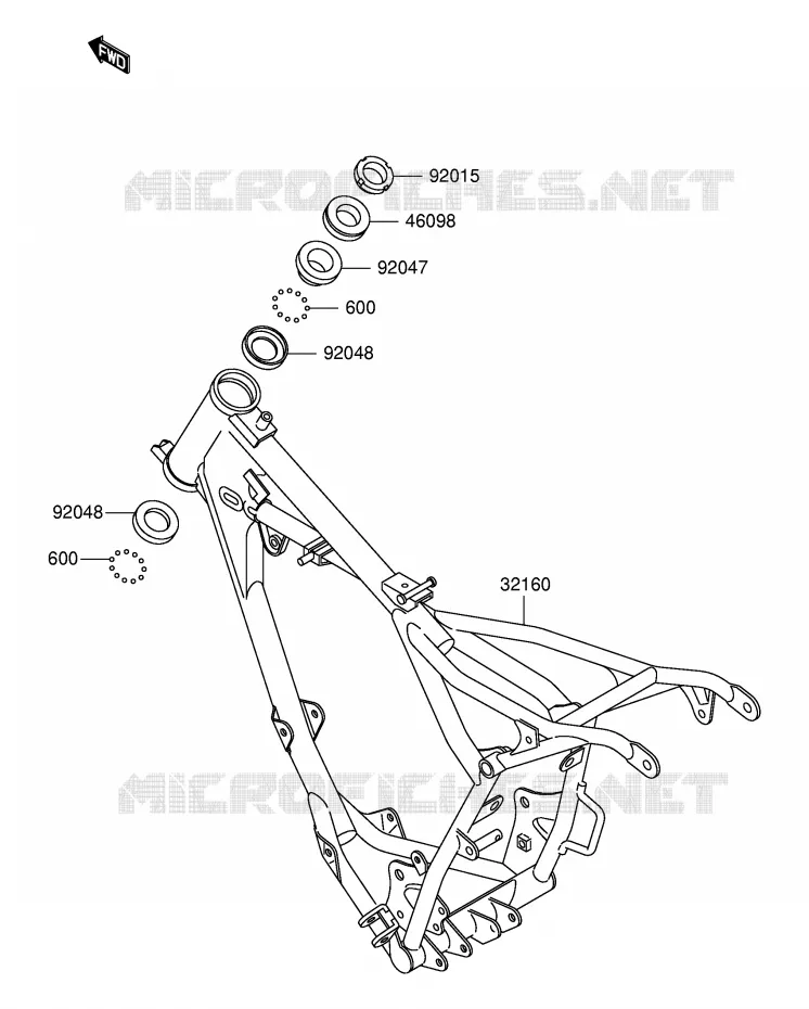 CADRE Suzuki MOTO 60 RM 2003  RM60K3(E28)