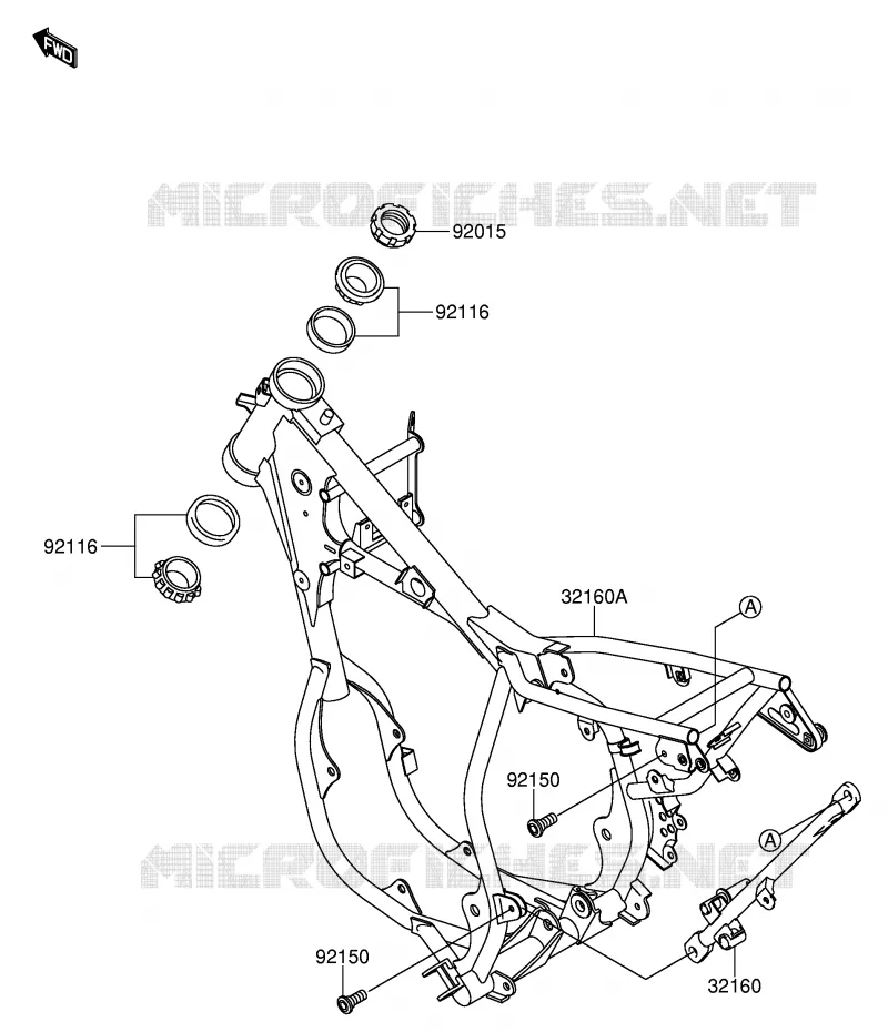 CADRE Suzuki MOTO 65 RM 2004  RM65K4(E24)
