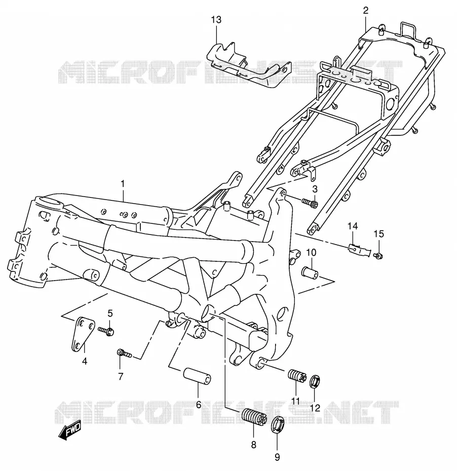 CADRE Suzuki MOTO 650 SV 2002  SV650UK2(E2)