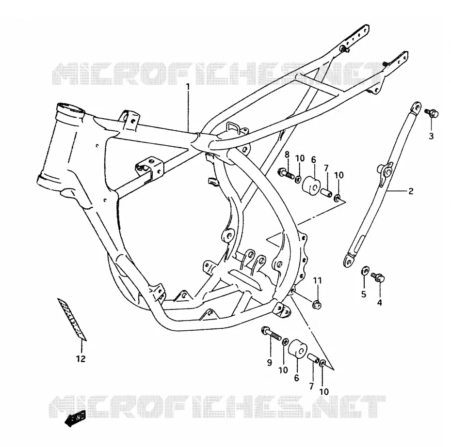 CADRE Suzuki MOTO 80 RM 1996  RM80T(T/V)