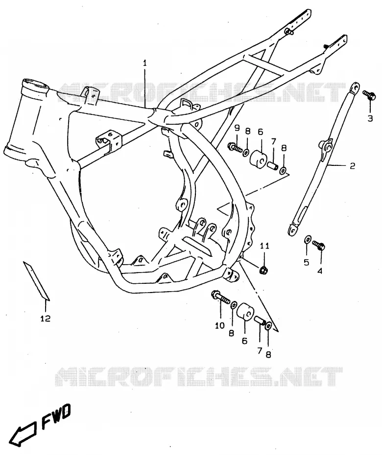 CADRE Suzuki MOTO 80 RM 1997  RM80XV(T/V/W)
