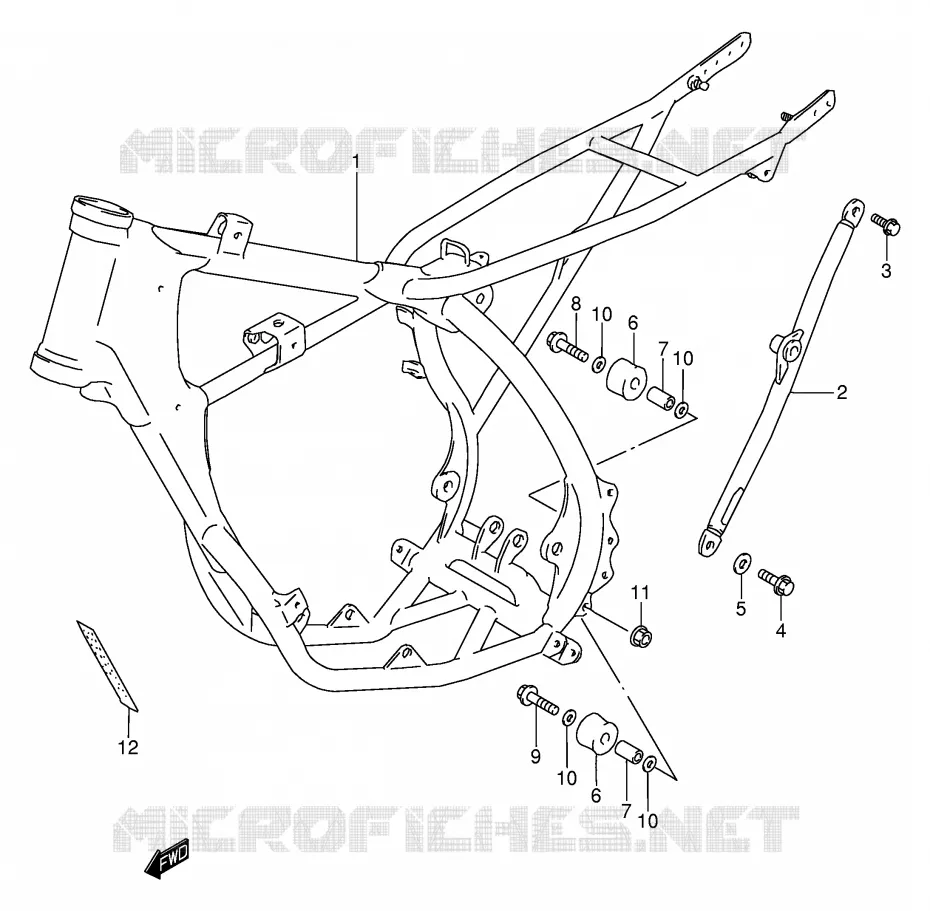 CADRE Suzuki MOTO 80 RM 2000  RM80Y(P3/P28)