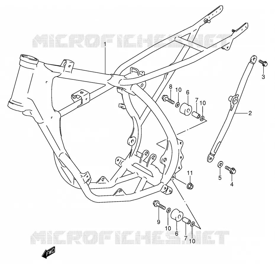 CADRE Suzuki MOTO 85 RM 2003  RM85LK3(P3/P28)
