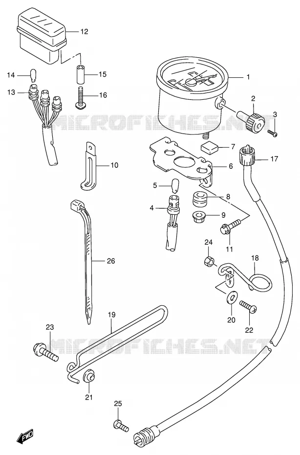 COMPTEUR Suzuki MOTO 250 RMX 1999  RMX250SX(E24)