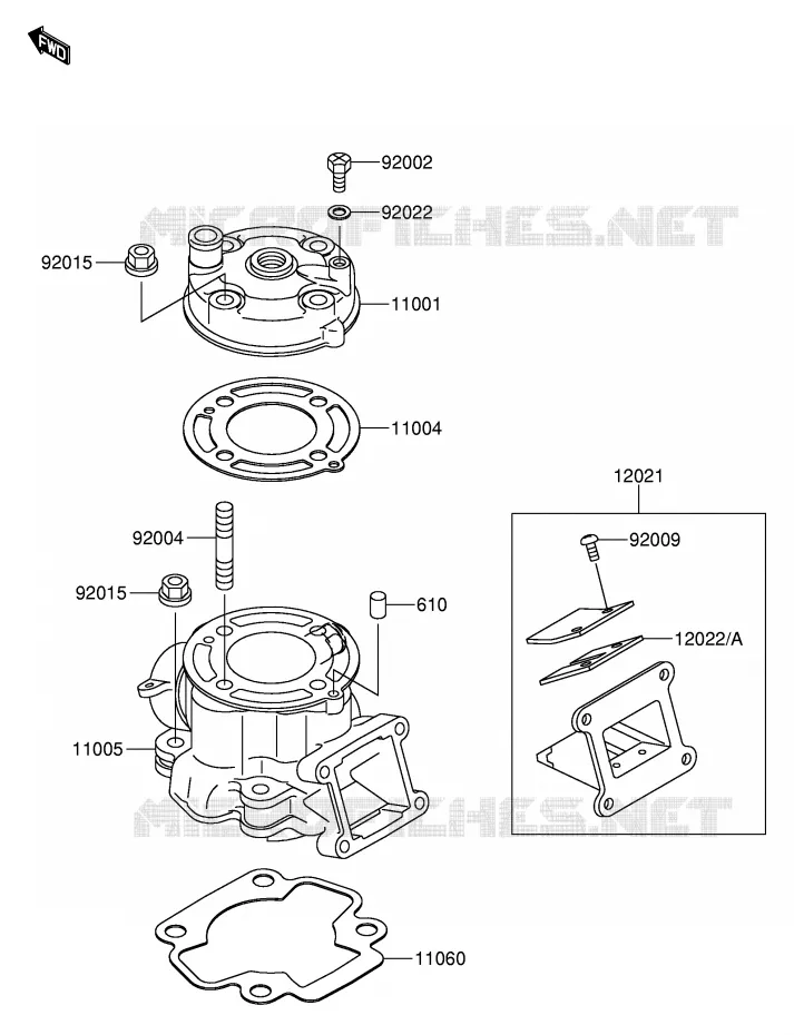 CULASSE - CYLINDRE Suzuki MOTO 65 RM 2004  RM65K4(E28)