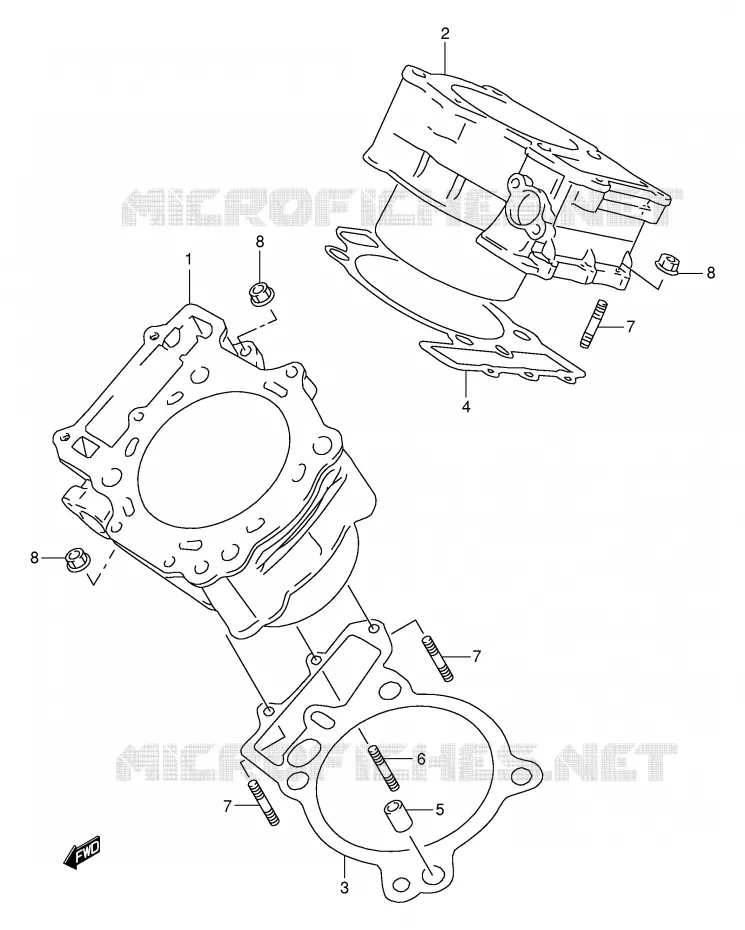 CYLINDRE Suzuki MOTO 1000 TL-S 2001  TL1000SK1(E2)