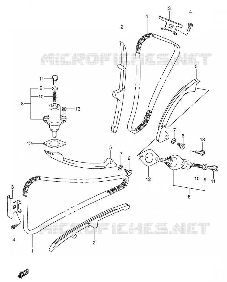 DISTRIBUTION (MODELE K3/K4) Suzuki MOTO 650 SV-S 2004  SV650SUK4(E2)