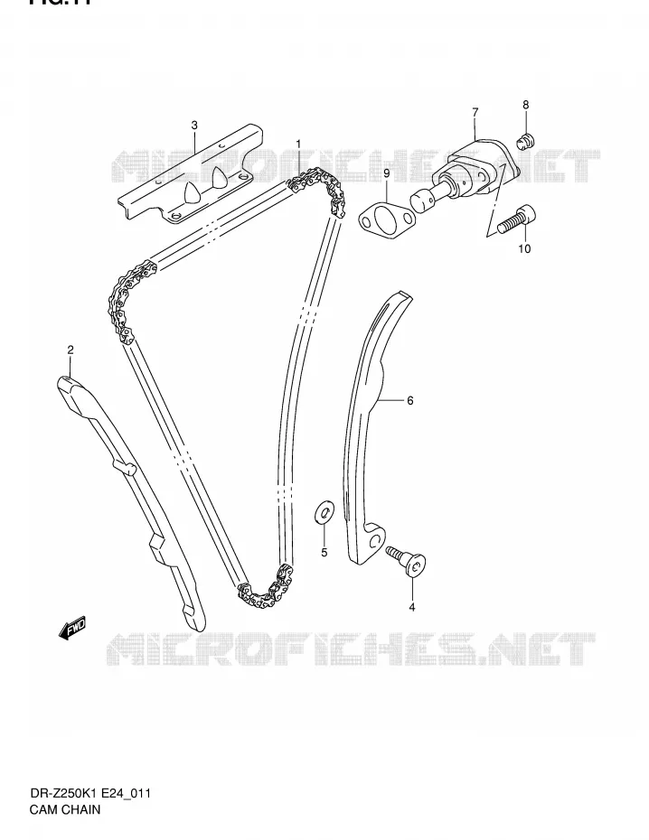 DISTRIBUTION Suzuki MOTO 250 DR-Z 2002  DR-Z250K2(E24)
