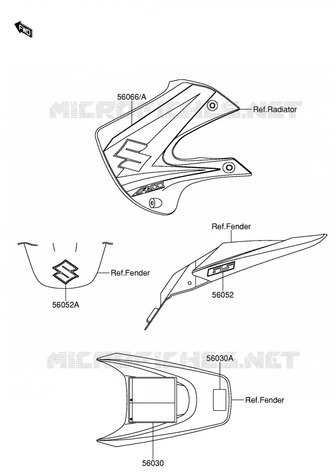 ETIQUETTE (RM65K5) Suzuki MOTO 65 RM 2003  RM65K3(E28)
