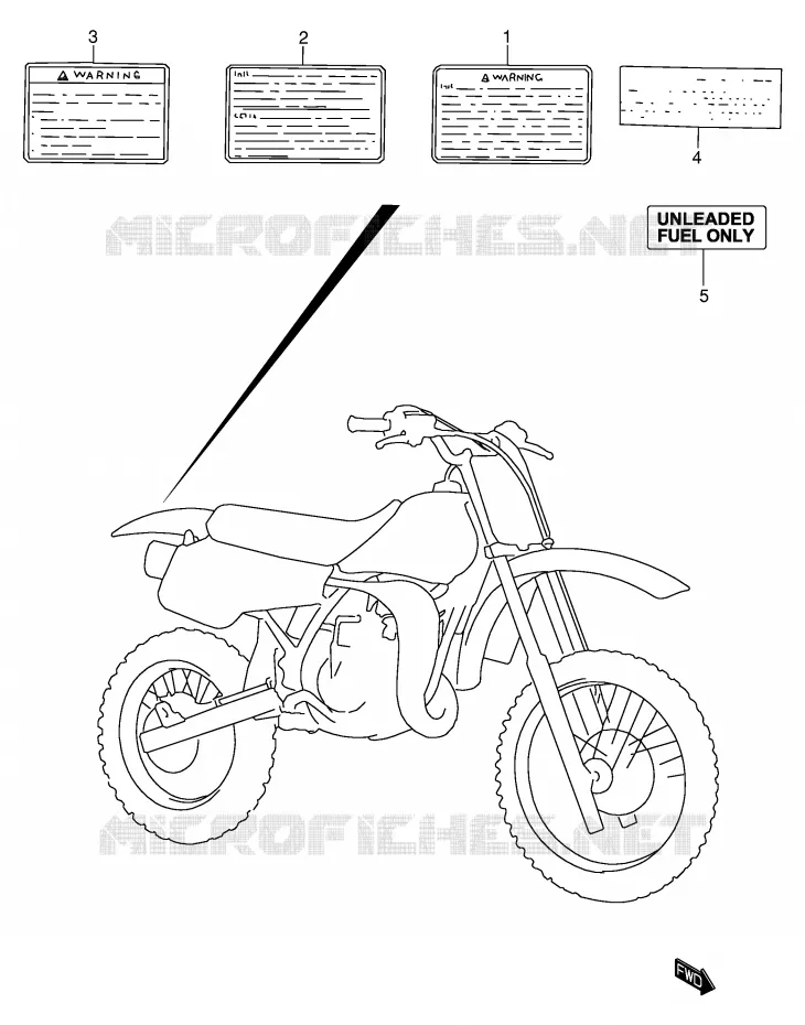 ETIQUETTE Suzuki MOTO 80 RM 2000  RM80Y(P3/P28)