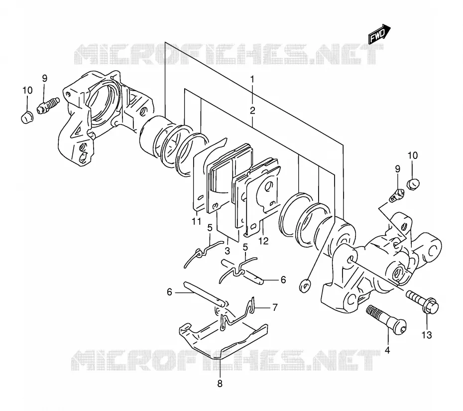ETRIER DE FREIN ARRIERE Suzuki MOTO 1000 TL-R 1999  TL1000RX(E2)