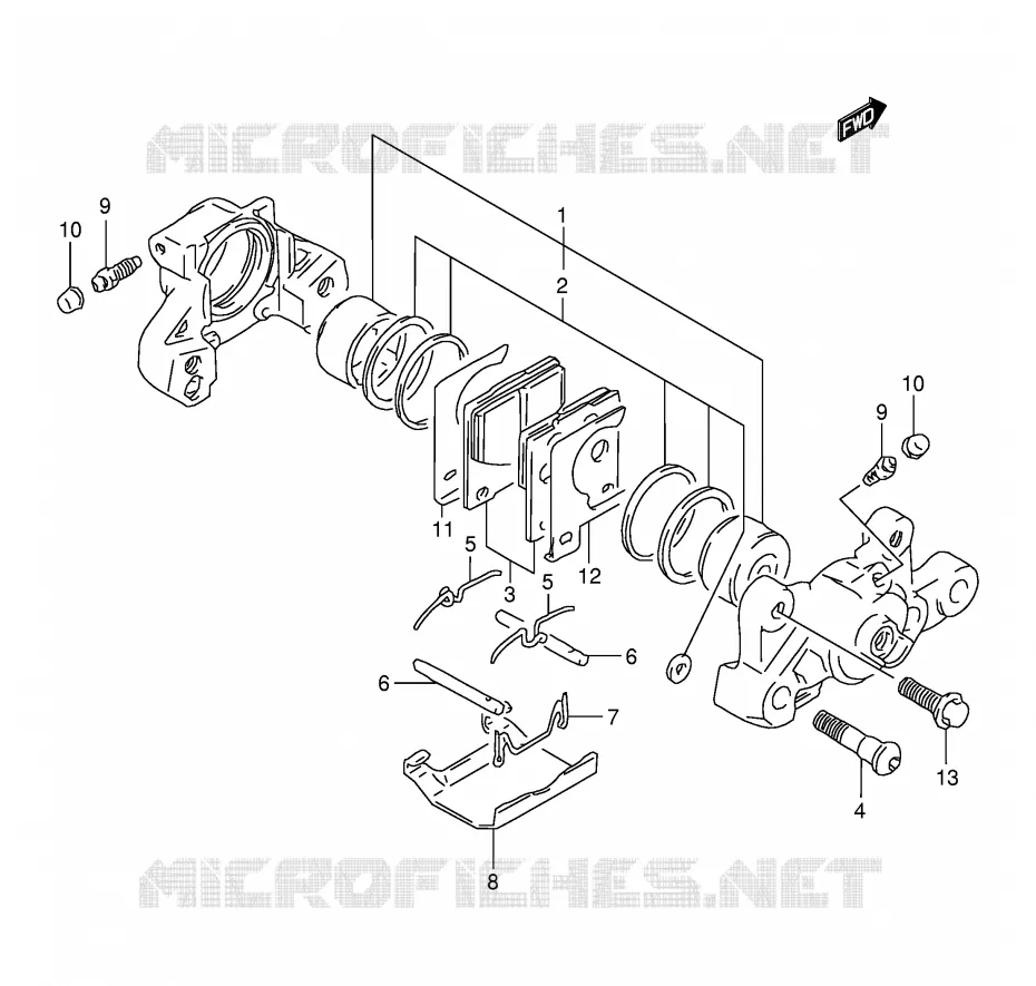 ETRIER DE FREIN ARRIERE Suzuki MOTO 1000 TL-S 2000  TL1000SY(E2)
