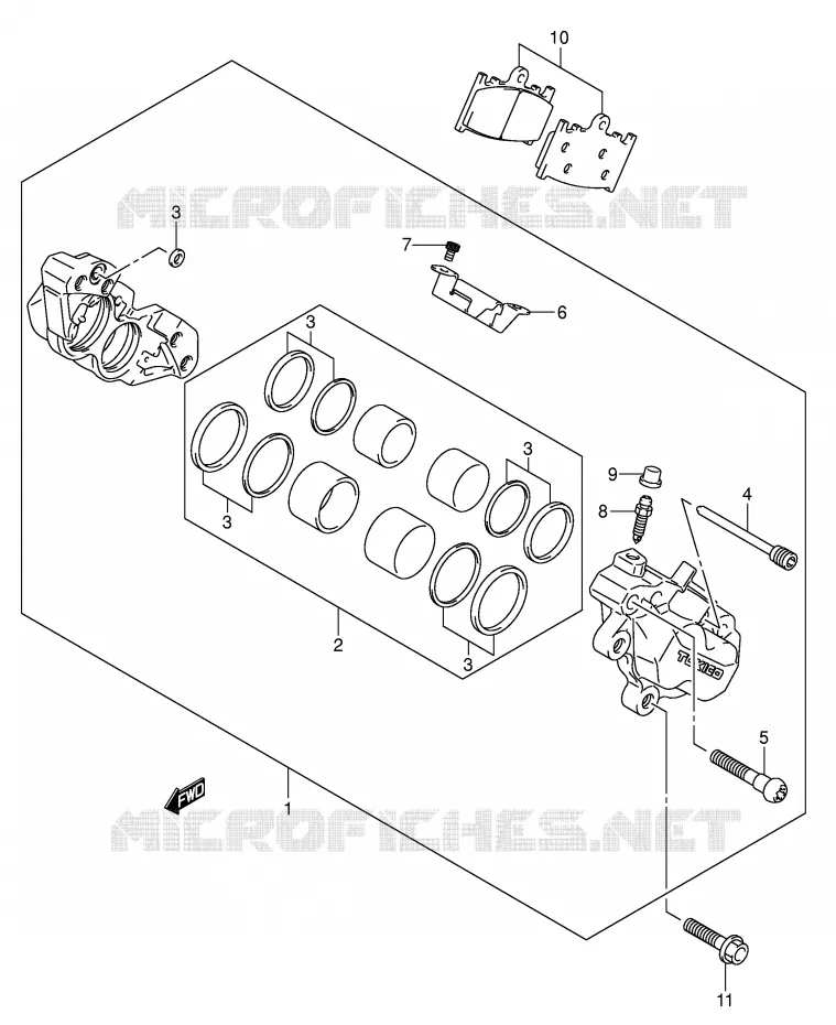 ETRIER DE FREIN AVANT Suzuki MOTO 1000 SV-S 2003  SV1000S2K3(E2)