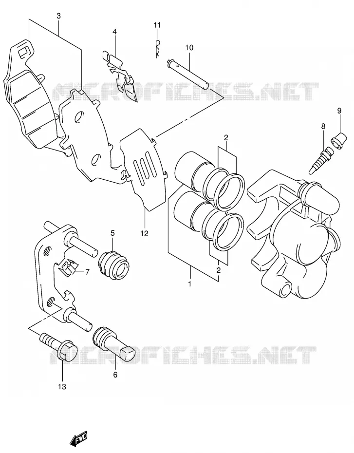 ETRIER DE FREIN AVANT Suzuki MOTO 650 SV-S 2002  SV650SUK2(E2)