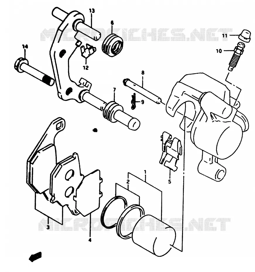 ETRIER DE FREIN AVANT Suzuki MOTO 80 RM 1997  RM80V(T/V)
