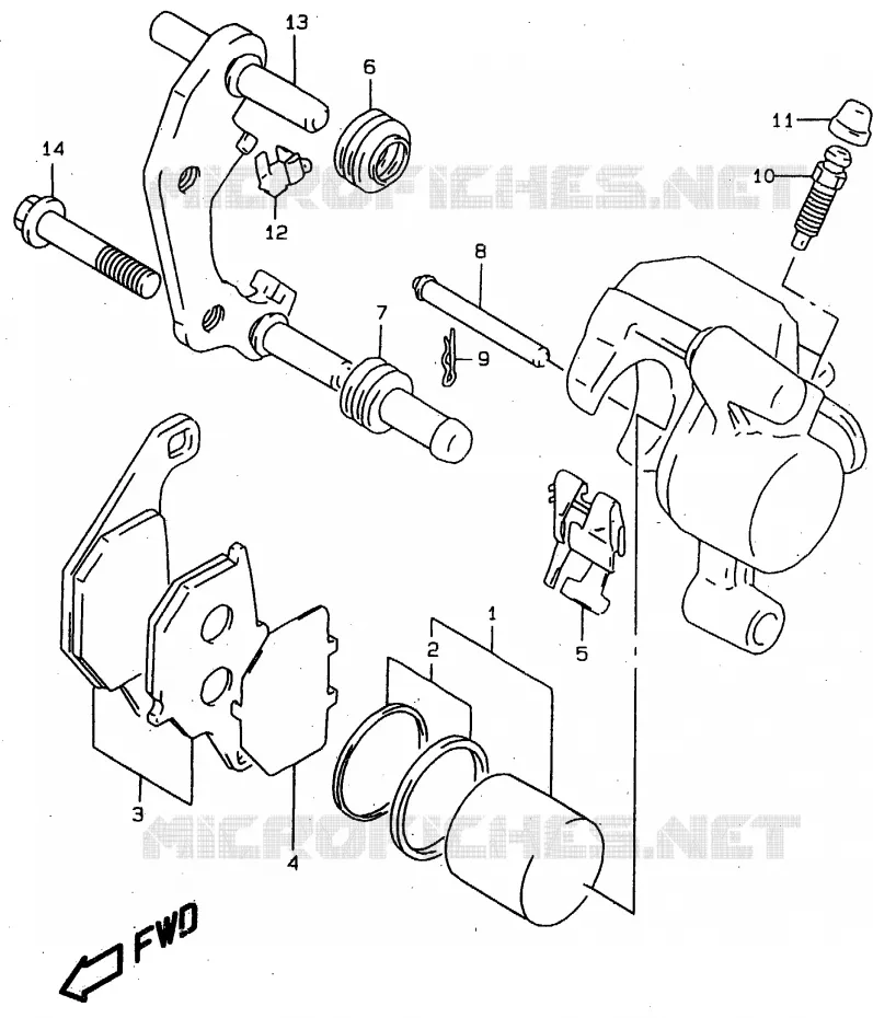 ETRIER DE FREIN AVANT Suzuki MOTO 80 RM 1997  RM80XV(T/V/W)