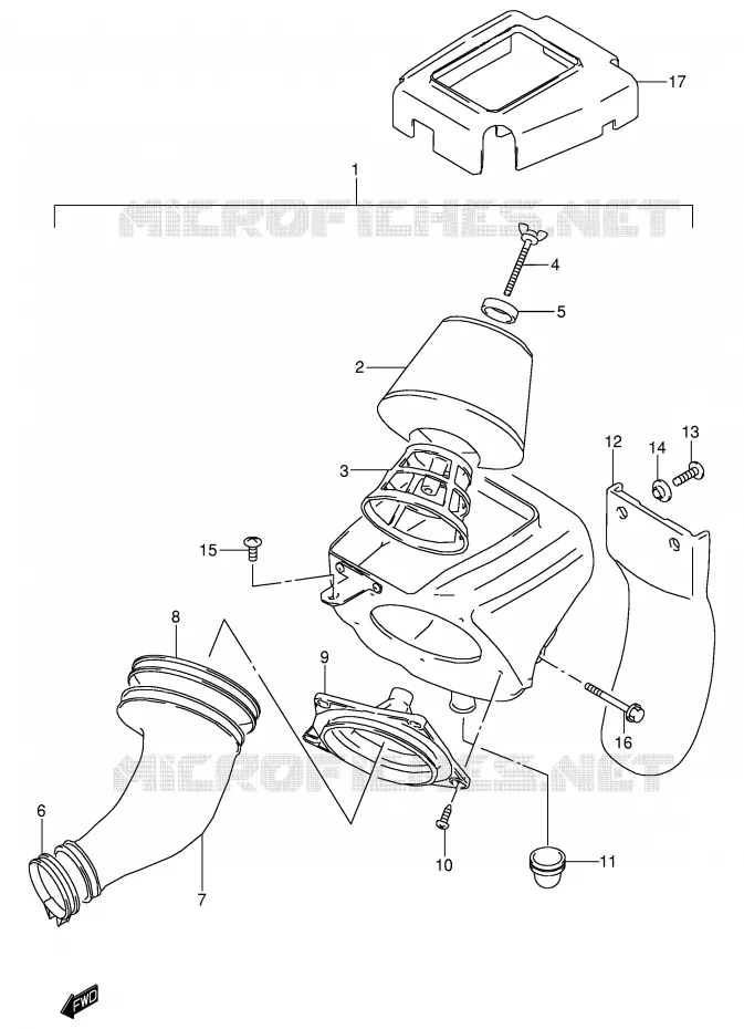 FILTRE A AIR Suzuki MOTO 85 RM 2004  RM85K4(P3/P28)
