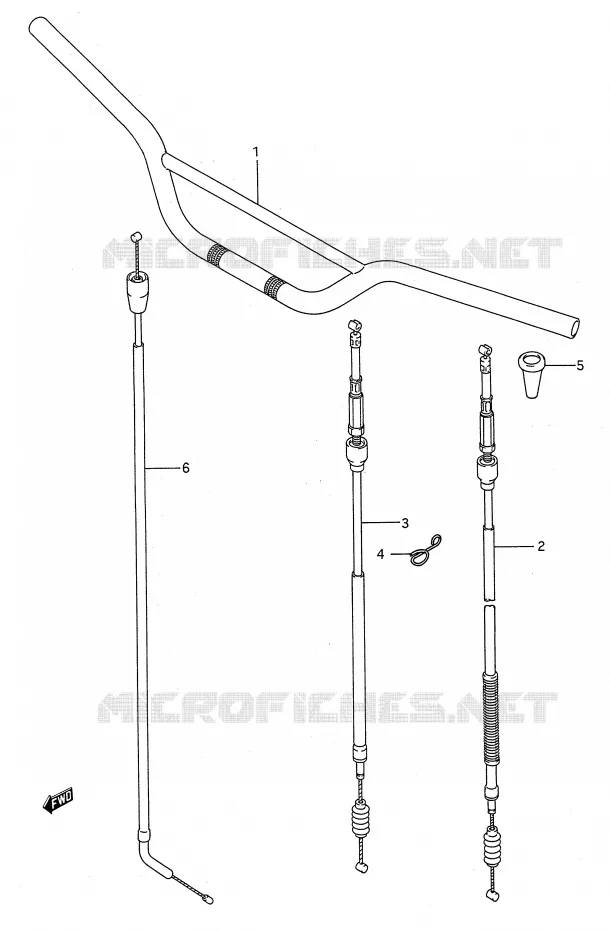 GUIDON Suzuki MOTO 250 RMX 1990  RMX250L(E28)