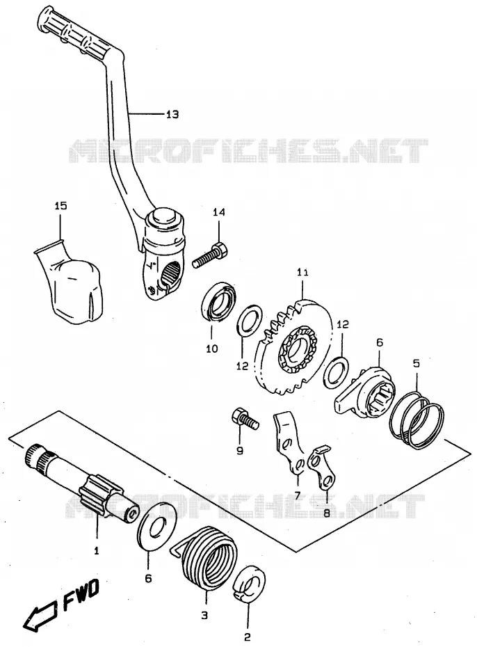 KICK Suzuki MOTO 80 RM 1997  RM80XV(T/V/W)