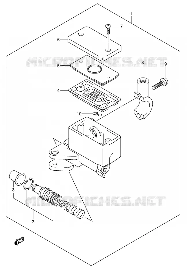 MAITRE CYLINDRE AVANT (SV1000/U1/U2) Suzuki MOTO 1000 SV 2005  SV1000U1K5(E2)