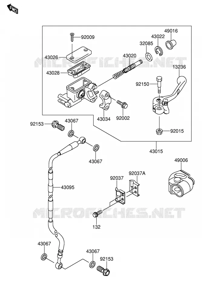 MAITRE CYLINDRE AVANT Suzuki MOTO 65 RM 2003  RM65K3(E24)