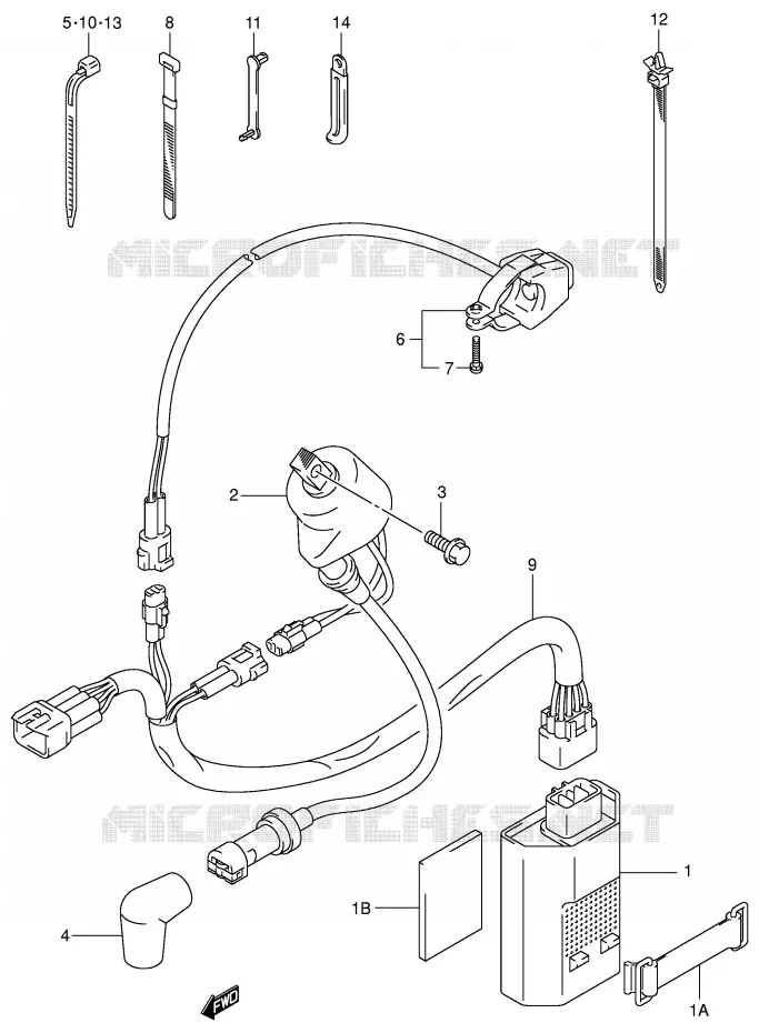 PARTIE ELECTRIQUE (MODELE K1/K2/K3) Suzuki MOTO 125 RM 2005  RM125K5