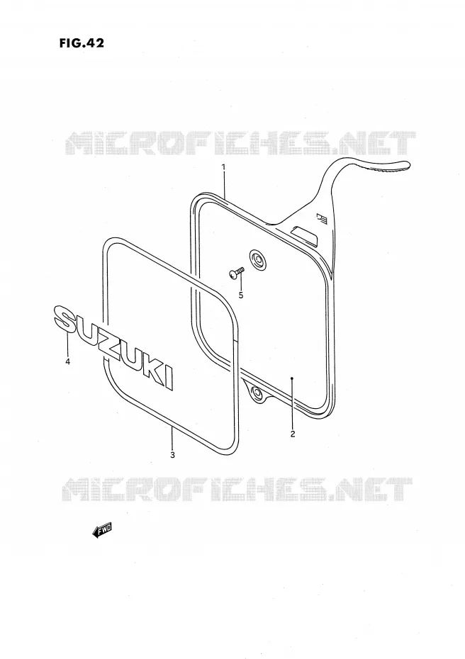PLAQUE AVANT Suzuki MOTO 80 RM 1988  RM80XJ(E2)