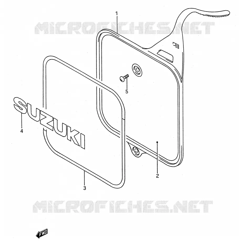 PLAQUE AVANT Suzuki MOTO 80 RM 1990  RM80L(E28)