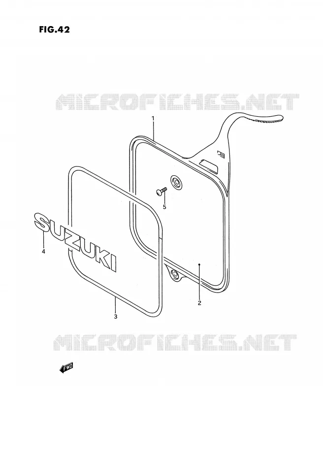 PLAQUE AVANT Suzuki MOTO 80 RM 1994  RM80R(E3)
