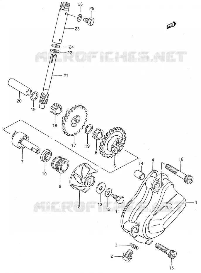 POMPE A EAU Suzuki MOTO 50 RMX 2000  RMX50Y