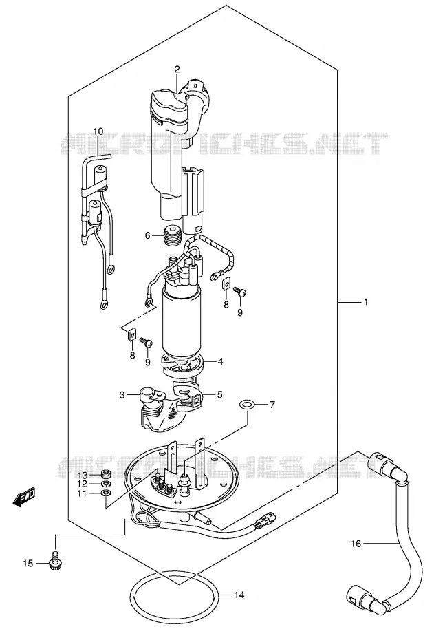 POMPE A ESSENCE (MODELE K5) Suzuki MOTO 1000 SV 2005  SV1000S1K5(E2)