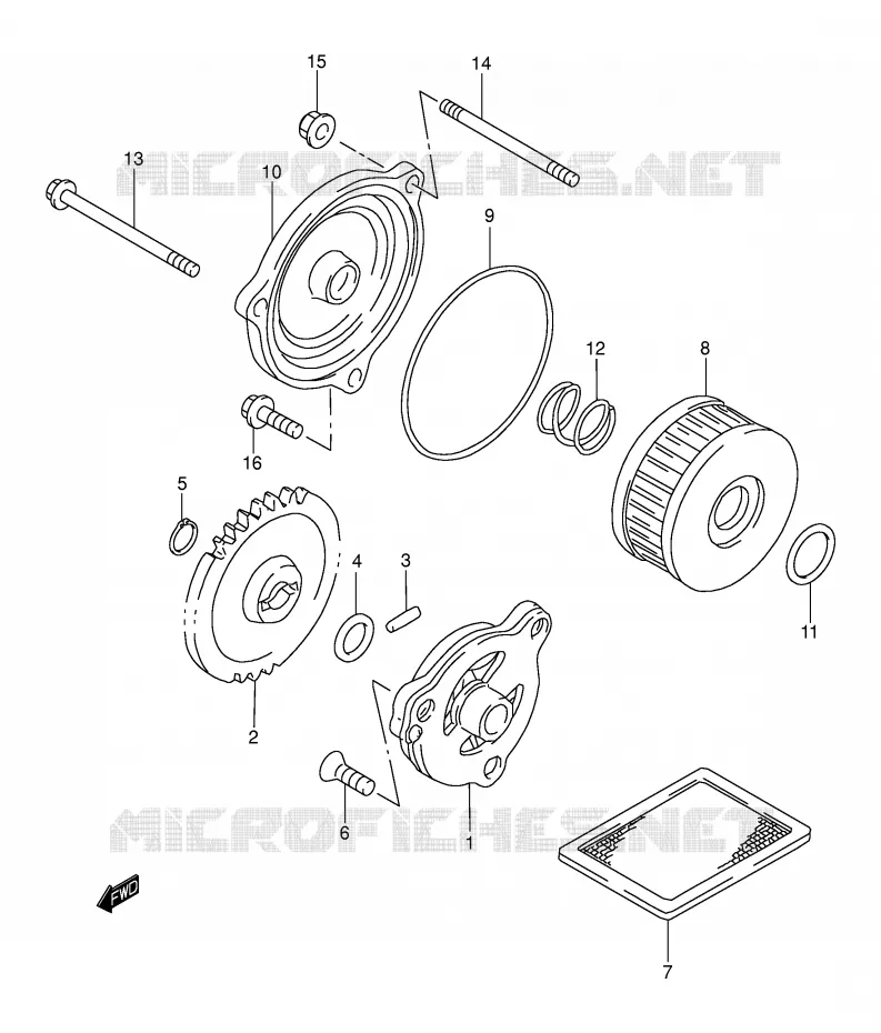 POMPE A HUILE Suzuki MOTO 250 DR-Z 2005  DR-Z250K5(E3/E28)