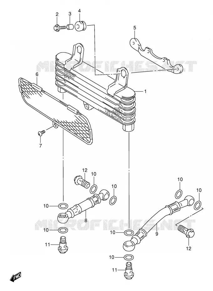 RADIATEUR D'HUILE Suzuki MOTO 1000 TL-S 1997  TL1000SV(E2)