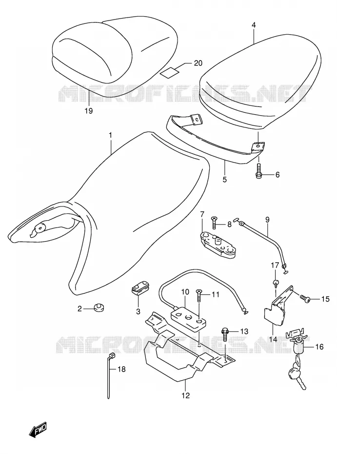 SELLE Suzuki MOTO 1000 TL-S 1997  TL1000SV(E2)