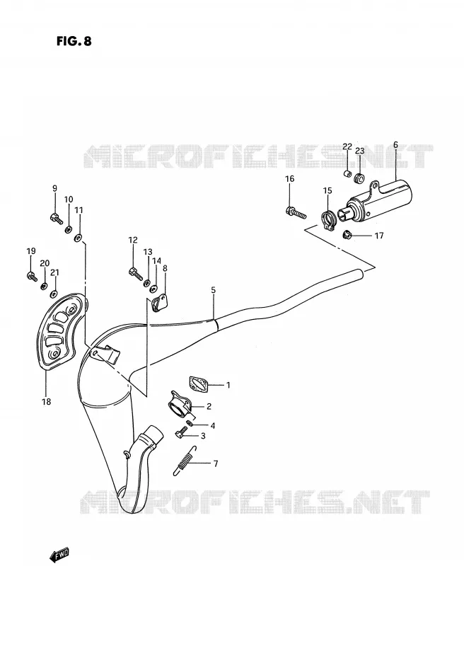 SILENCIEUX (MODELE G/H/J) Suzuki MOTO 80 RM 1992  RM80N(E3)