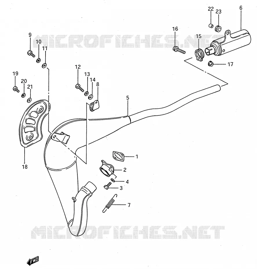 SILENCIEUX (MODELE G/H/J) Suzuki MOTO 80 RM 1994  RM80R(E28)