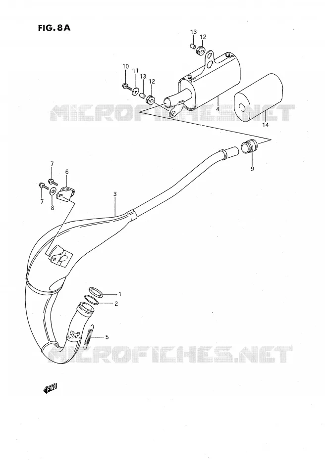 SILENCIEUX (MODELE K/L/M/N/P/R/S) Suzuki MOTO 80 RM 1986  RM80XG(E2)
