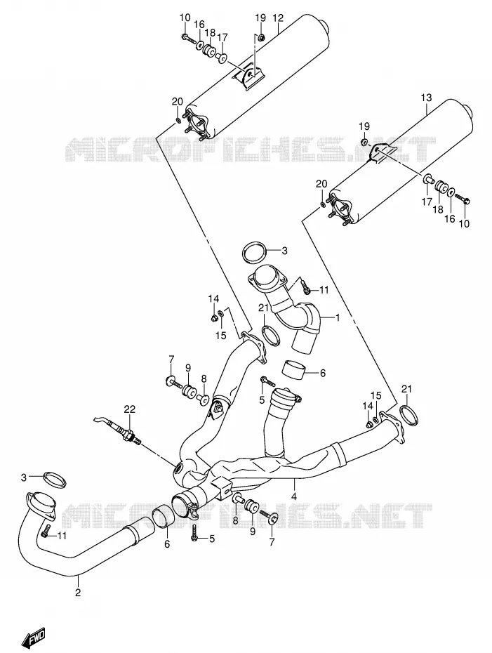 SILENCIEUX Suzuki MOTO 1000 SV 2004  SV1000K4(E2)