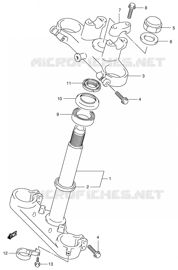 TE DE FOURCHE Suzuki MOTO 85 RM 2004  RM85K4(P3/P28)