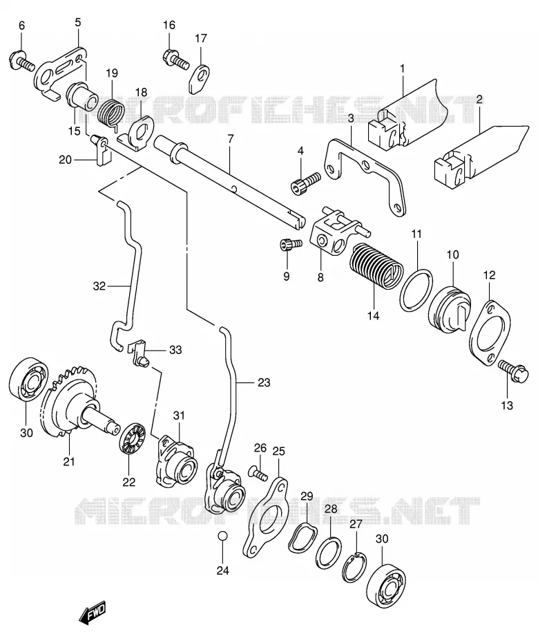 VALVE D'ECHAPPEMENT (MODELE K1/K2) Suzuki MOTO 125 RM 2003  RM125K3