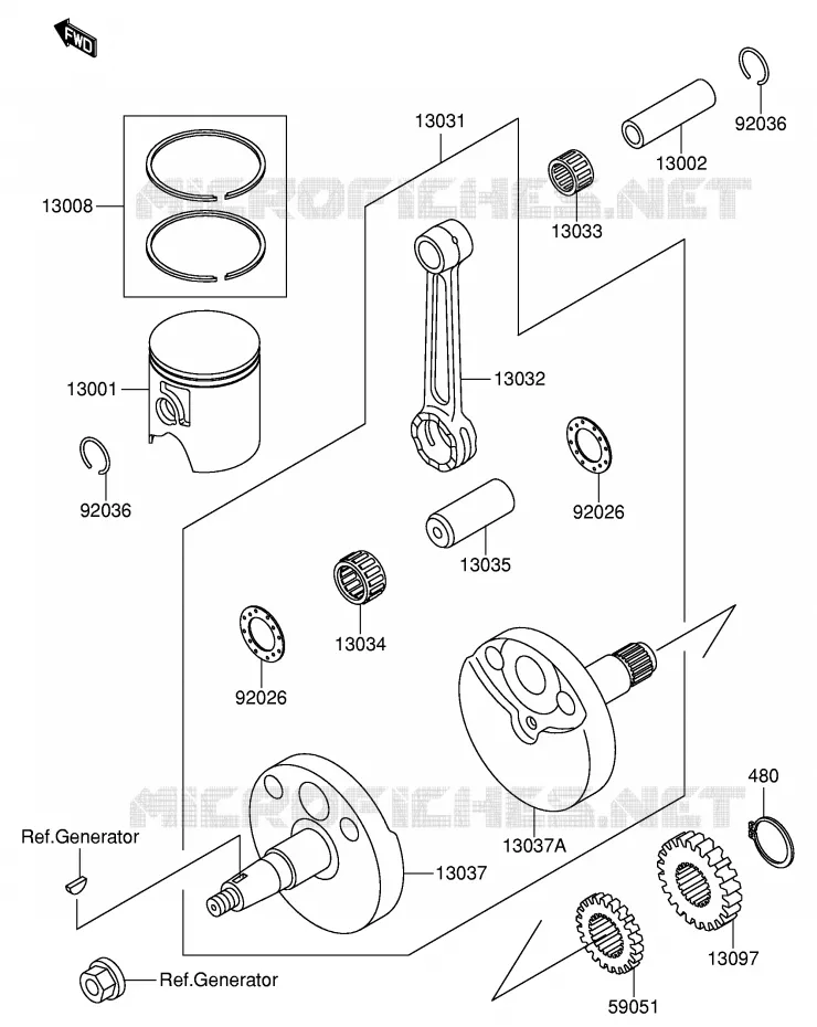 VILEBREQUIN - PISTON Suzuki MOTO 65 RM 2003  RM65K3(E21)