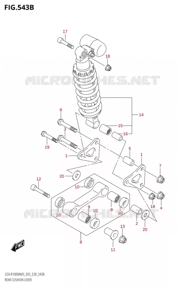 BIELLETTE DE SUSPENSION ARRIERE (GSX-R1000A) Suzuki MOTO 1000 GSX-R 2023  GSX-R1000A / GSX-R1000RA / GSX-R1000RZA M3 (E03 E33 E28)