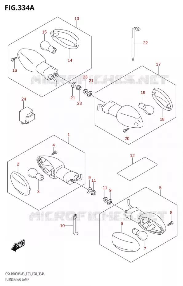 CLIGNOTANTS Suzuki MOTO 1000 GSX-R 2023  GSX-R1000A / GSX-R1000RA / GSX-R1000RZA M3 (E03 E33 E28)