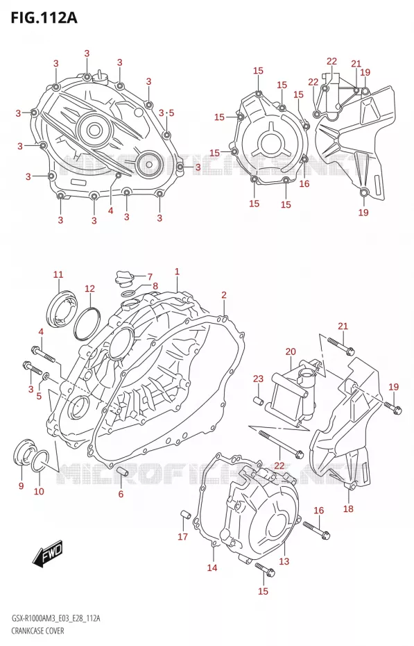 COUVERCLES DE CARTERS Suzuki MOTO 1000 GSX-R 2023  GSX-R1000A / GSX-R1000RA / GSX-R1000RZA M3 (E03 E33 E28)