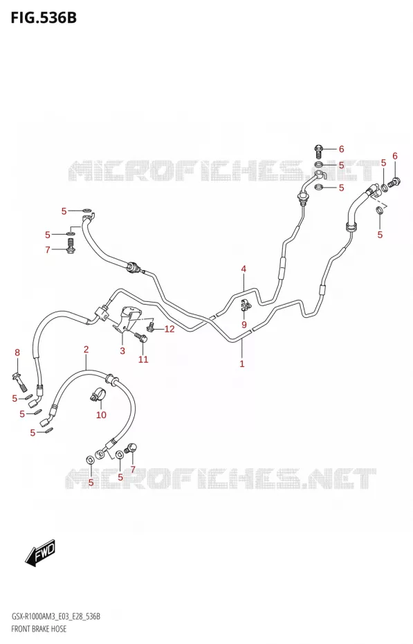 DURITE DE FREIN AVANT (GSX-R1000RA,GSX-R1000RZA) Suzuki MOTO 1000 GSX-R 2023  GSX-R1000A / GSX-R1000RA / GSX-R1000RZA M3 (E03 E33 E28)